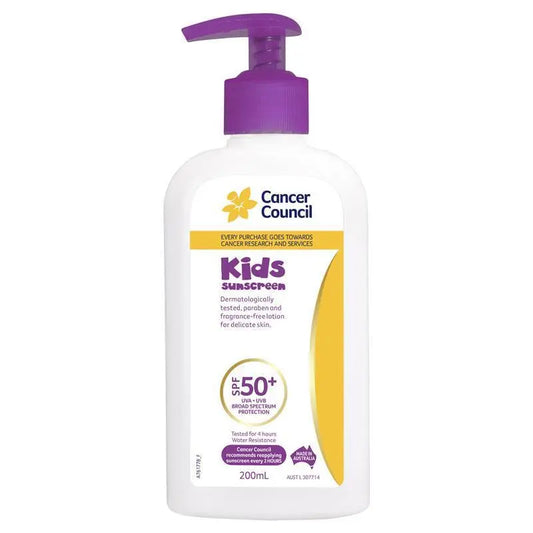 Cancer Council 嬰幼兒童防曬霜SPF50+ 按壓款 200ml