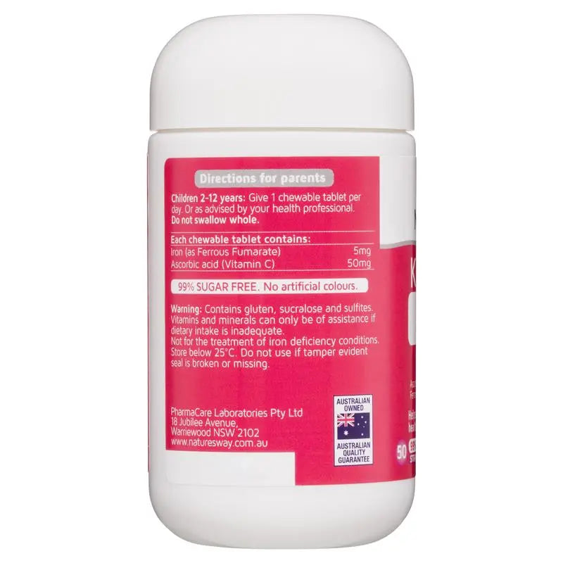 Nature's Way Kids Smart 兒童咀嚼鐵補充錠 50顆