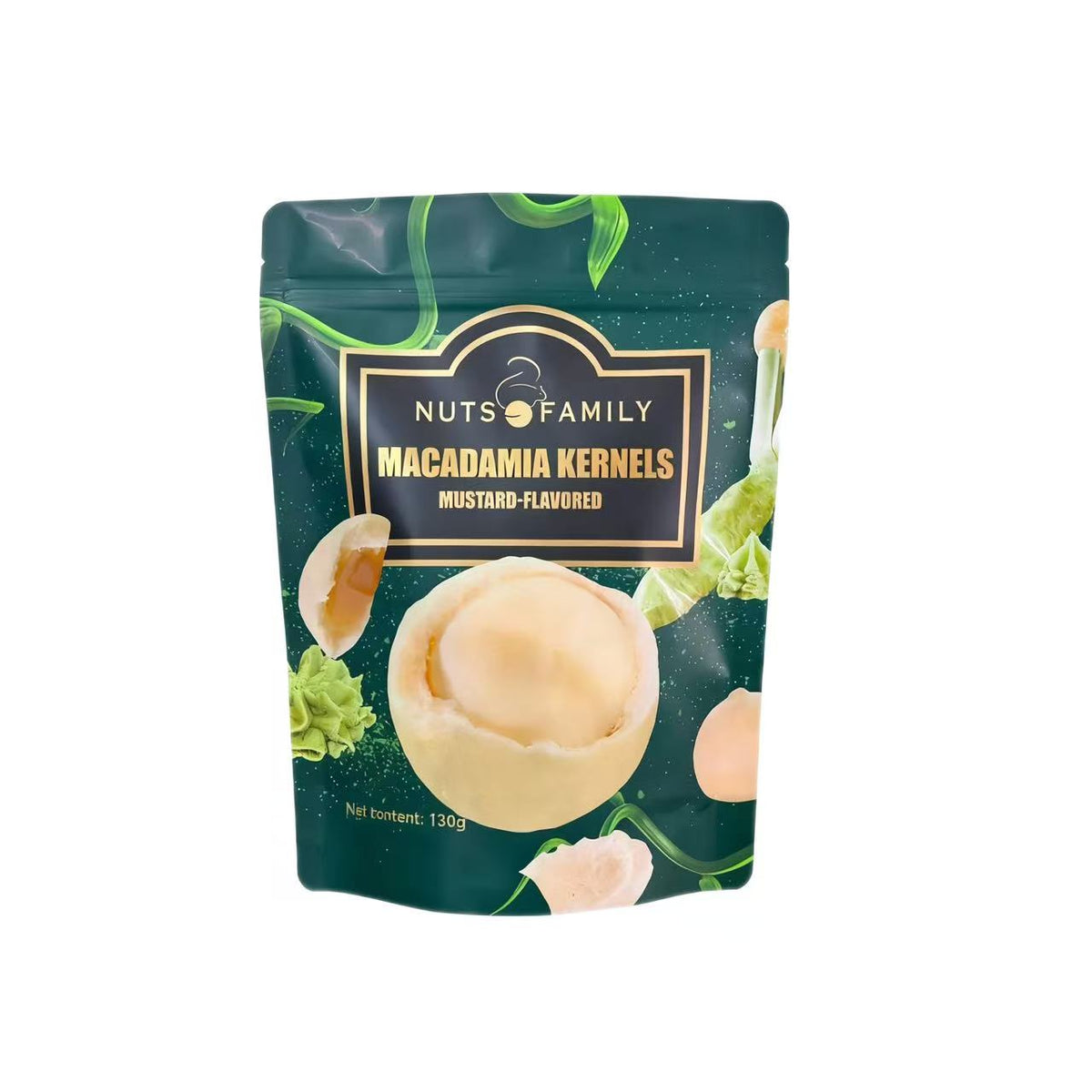 NUTS FAMILY 芥末味脆皮夏威夷果仁 130g